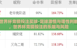 世界杯竞猜投注买球-足球激情与理性判断，世界杯竞猜投注的乐趣与风险