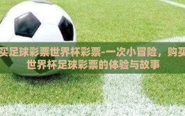 买足球彩票世界杯彩票-一次小冒险，购买世界杯足球彩票的体验与故事