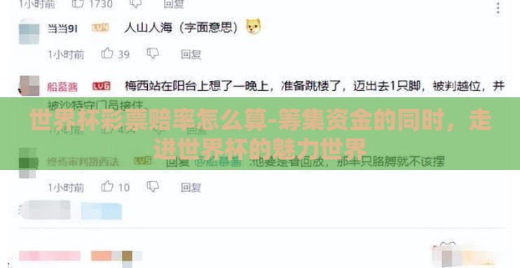 世界杯彩票赔率怎么算-筹集资金的同时,走进世界杯的魅力世界 世界杯彩票赔率怎么算-筹集资金的同时,走进世界杯的魅力世界