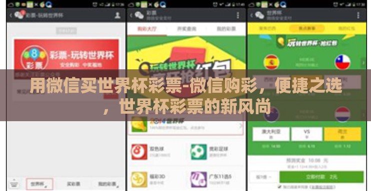 用微信买世界杯彩票-微信购彩,便捷之选,世界杯彩票的新风尚 用微信买世界杯彩票-微信购彩,便捷之选,世界杯彩票的新风尚
