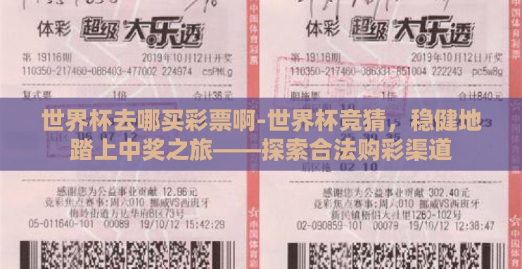 世界杯去哪买彩票啊-世界杯竞猜，稳健地踏上中奖之旅——探索合法购彩渠道