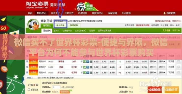 微信买不了世界杯彩票-便捷与界限,微信平台为何不能参与世界杯彩票购买 微信买不了世界杯彩票-便捷与界限,微信平台为何不能参与世界杯彩票购买