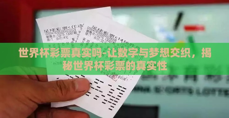 世界杯彩票真实吗-让数字与梦想交织，揭秘世界杯彩票的真实性