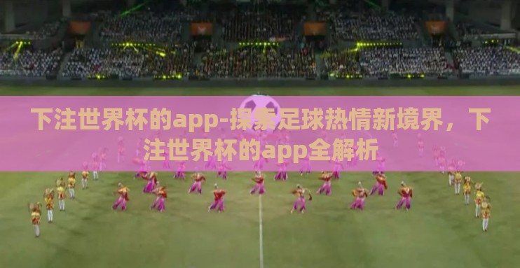 下注世界杯的app-探索足球热情新境界，下注世界杯的app全解析
