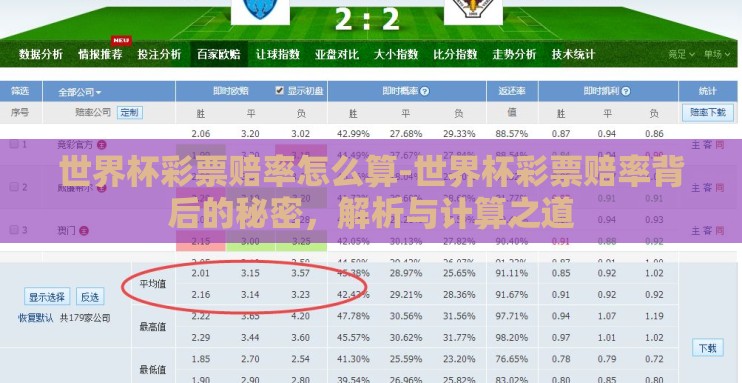 世界杯彩票赔率怎么算-世界杯彩票赔率背后的秘密，解析与计算之道