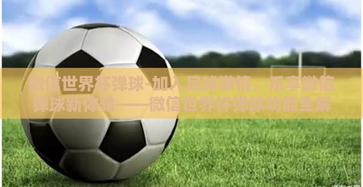 微信世界杯弹球-加入足球激情,乐享微信弹球新体验——微信世界杯弹球功能全解 微信世界杯弹球-加入足球激情,乐享微信弹球新体验——微信世界杯弹球功能全解