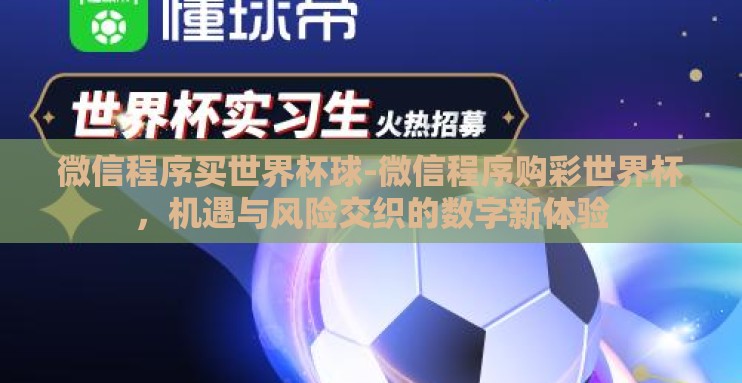 微信程序买世界杯球-微信程序购彩世界杯,机遇与风险交织的数字新体验 微信程序买世界杯球-微信程序购彩世界杯,机遇与风险交织的数字新体验