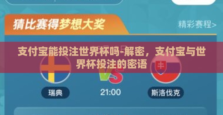 支付宝能投注世界杯吗-解密，支付宝与世界杯投注的密语
