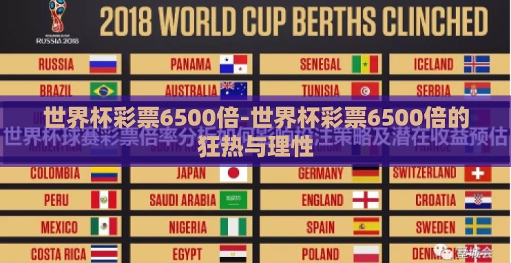 世界杯彩票6500倍-世界杯彩票6500倍的狂热与理性 世界杯彩票6500倍-世界杯彩票6500倍的狂热与理性