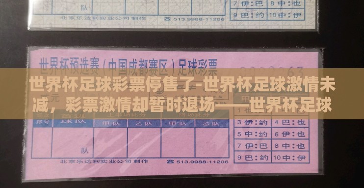世界杯足球彩票停售了-世界杯足球激情未减，彩票激情却暂时退场——世界杯足球彩票停售实录