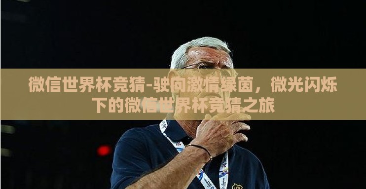 微信世界杯竞猜-驶向激情绿茵，微光闪烁下的微信世界杯竞猜之旅