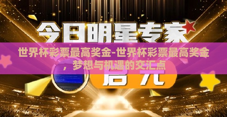世界杯彩票最高奖金-世界杯彩票最高奖金，梦想与机遇的交汇点