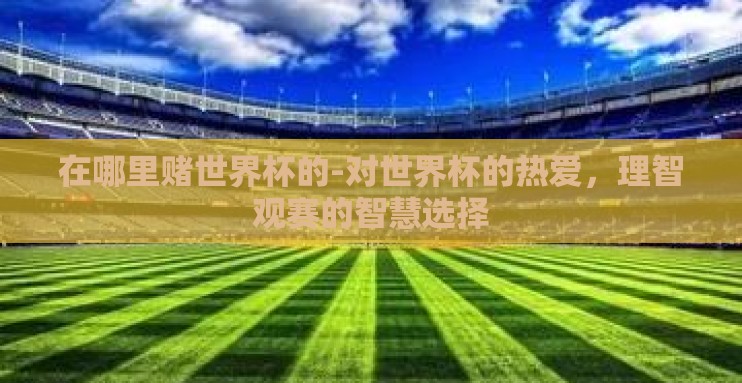 在哪里赌世界杯的-对世界杯的热爱，理智观赛的智慧选择