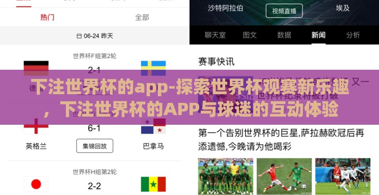 下注世界杯的app-探索世界杯观赛新乐趣，下注世界杯的APP与球迷的互动体验