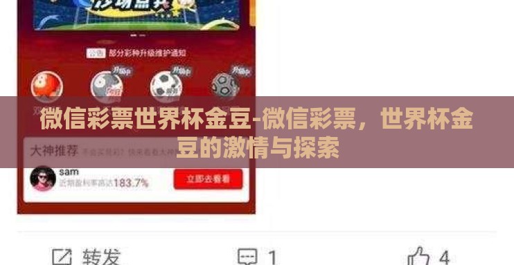 微信彩票世界杯金豆-微信彩票，世界杯金豆的激情与探索