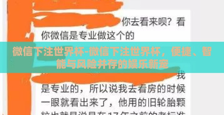 微信下注世界杯-微信下注世界杯，便捷、智能与风险并存的娱乐新宠