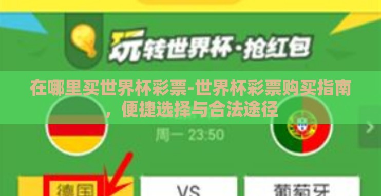 在哪里买世界杯彩票-世界杯彩票购买指南，便捷选择与合法途径