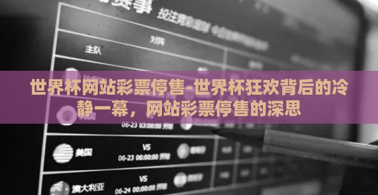 世界杯网站彩票停售-世界杯狂欢背后的冷静一幕，网站彩票停售的深思