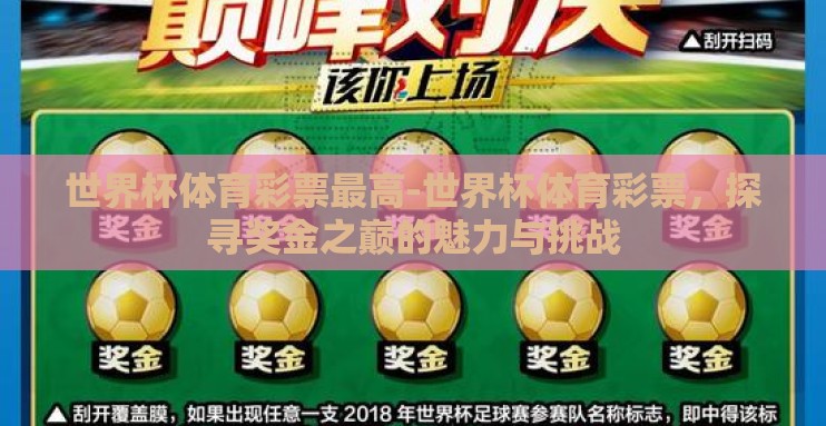 世界杯体育彩票最高-世界杯体育彩票，探寻奖金之巅的魅力与挑战