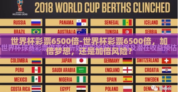 世界杯彩票6500倍-世界杯彩票6500倍，加倍梦想，还是加倍风险？